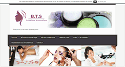 Desktop Screenshot of bts-esthetiquecosmetique.com